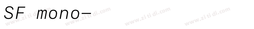 SF mono字体转换